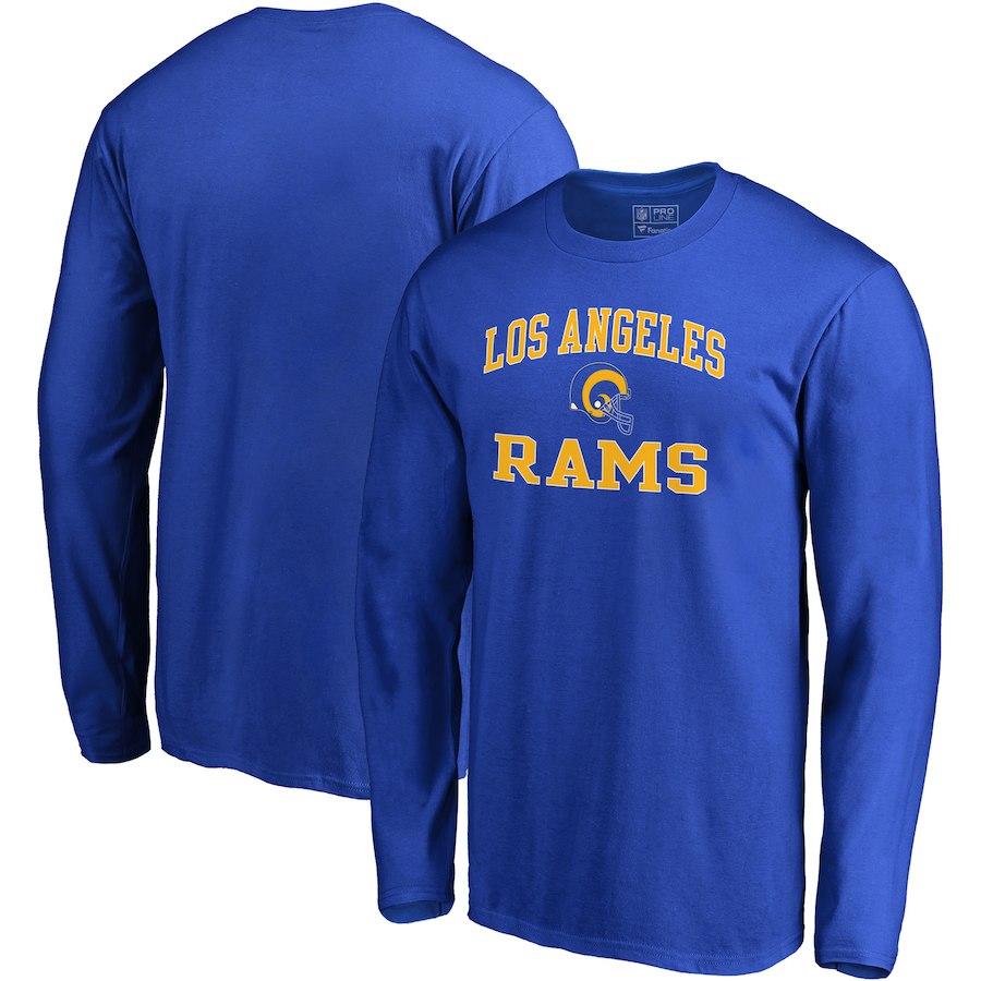 Los Angeles Rams NFL Pro Line by Fanatics Branded Vintage Victory Arch Long Sleeve T-Shirt Royal