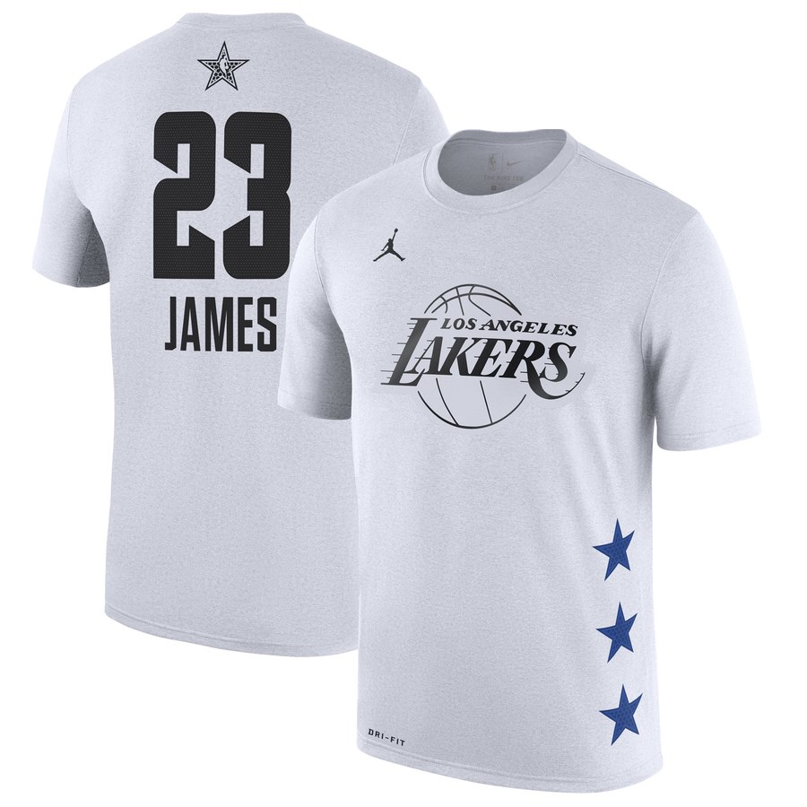 Lakers 23 Lebron James White 2019 NBA All-Star Game Men's T-Shirt