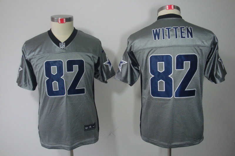 Nike Cowboys 82 Jason Witten Gray Youth Lights Out Limited Jersey