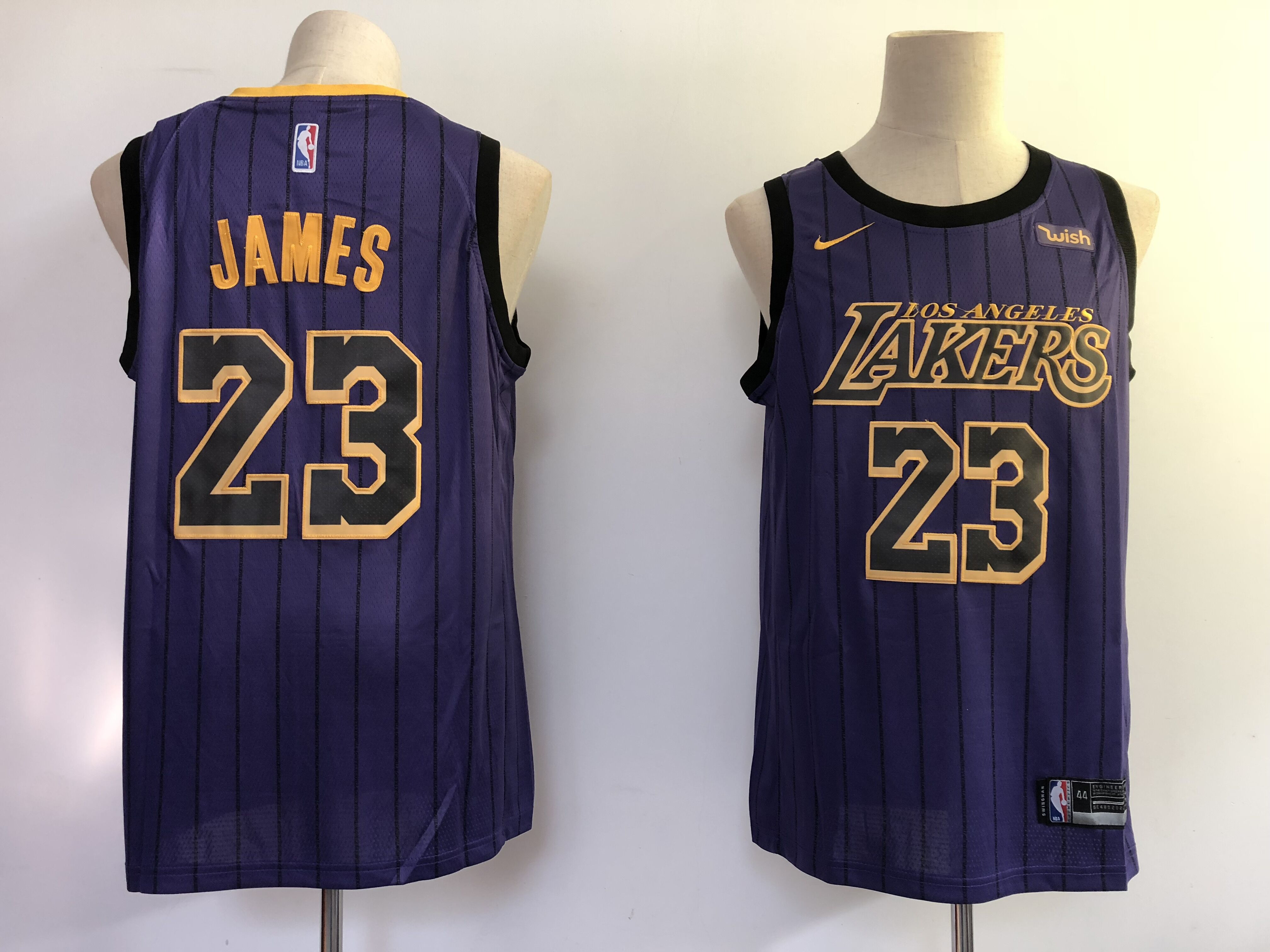 Lakers 23 Lebron James Purple 2018-19 City Edition Nike Swingman Jersey