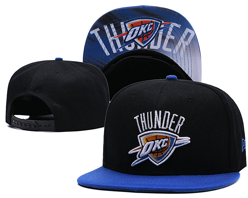 Oklahoma City Thunder Black Adjustable Hat LH