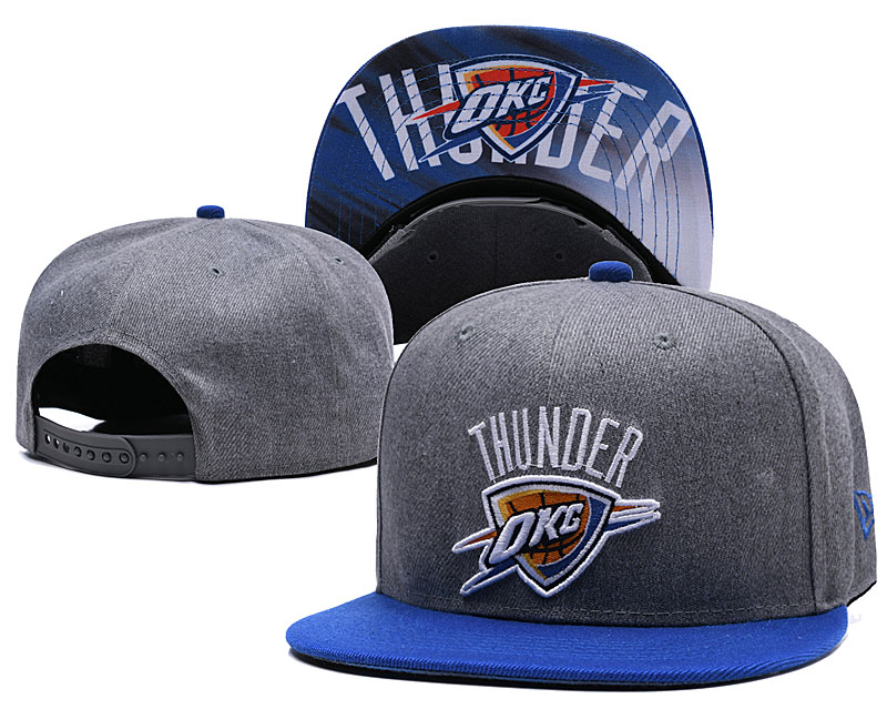 Oklahoma City Thunder Gray Adjustable Hat LH
