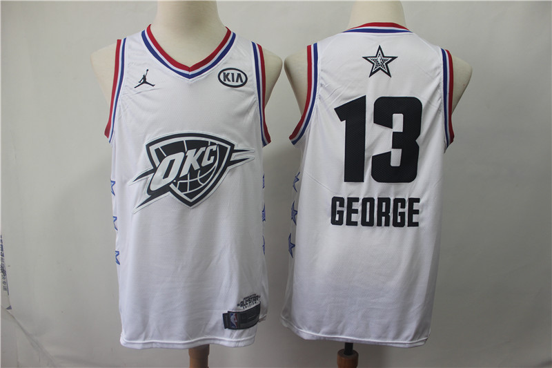 Thunder 13 Paul George White 2019 NBA All-Star Game Jordan Brand Swingman Jersey