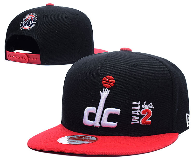 Wizards Team Logo Black Red Adjustable Hat LH