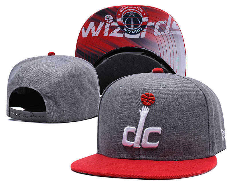Wizards Team Logo Gray Adjustable Hat LH