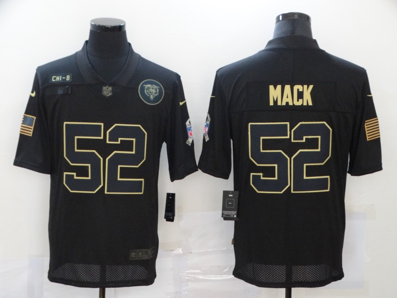 Nike Bears 52 Khalil Mack Black 2020 Salute To Service Limited Jersey