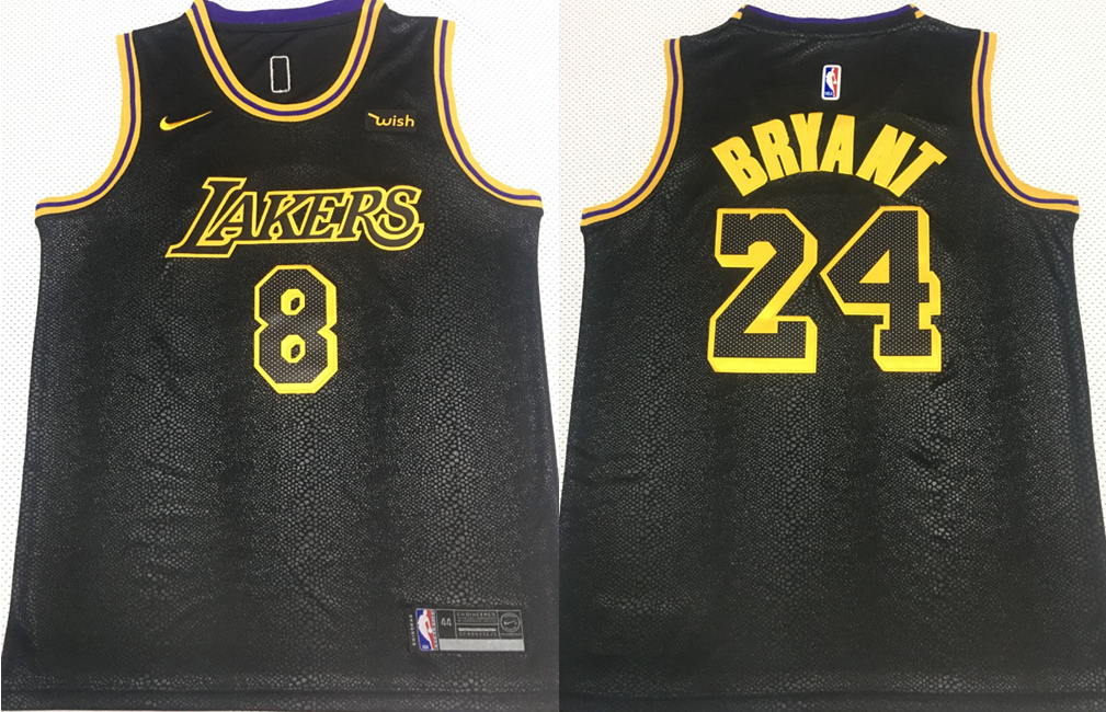 Lakers 8 & 24 Kobe Bryant Black Mamba Nike Swingman Jersey