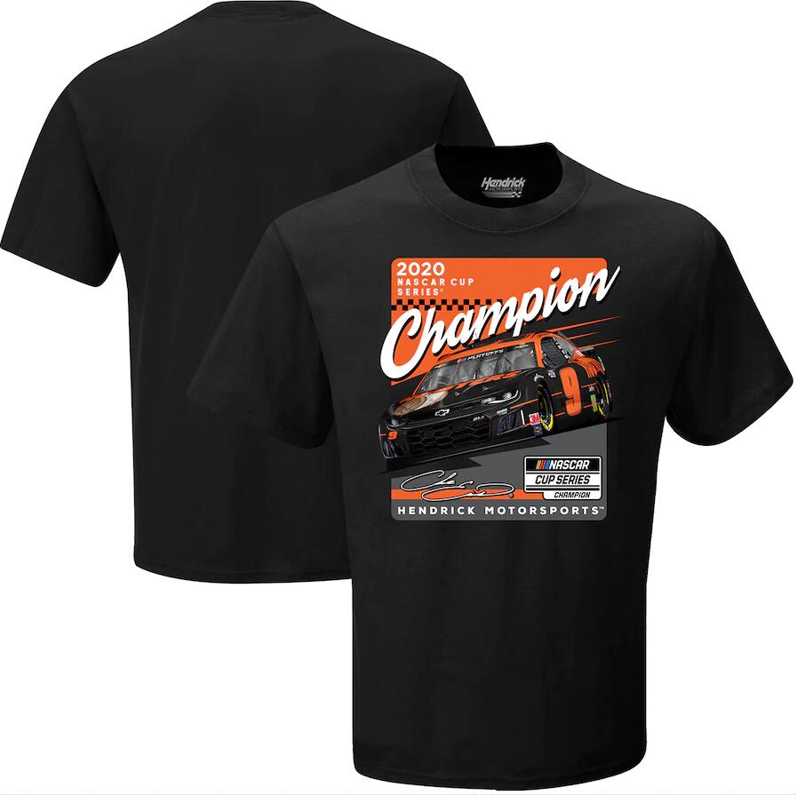 Men's Chase Elliott Hendrick Motorsports Team Collection Black 2020 NASCAR Cup Series Champion T-Shirt