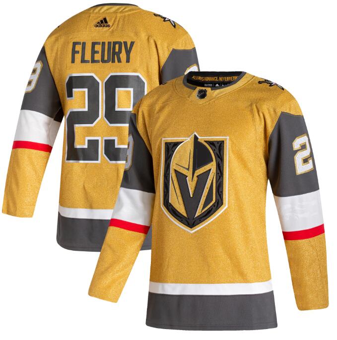 Vegas Golden Knights 29 Marc-Andre Fleury Gold 2020-21 Adidas Jersey