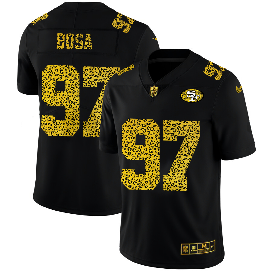 Nike 49ers 97 Nick Bosa Black Leopard Vapor Untouchable Limited Jersey