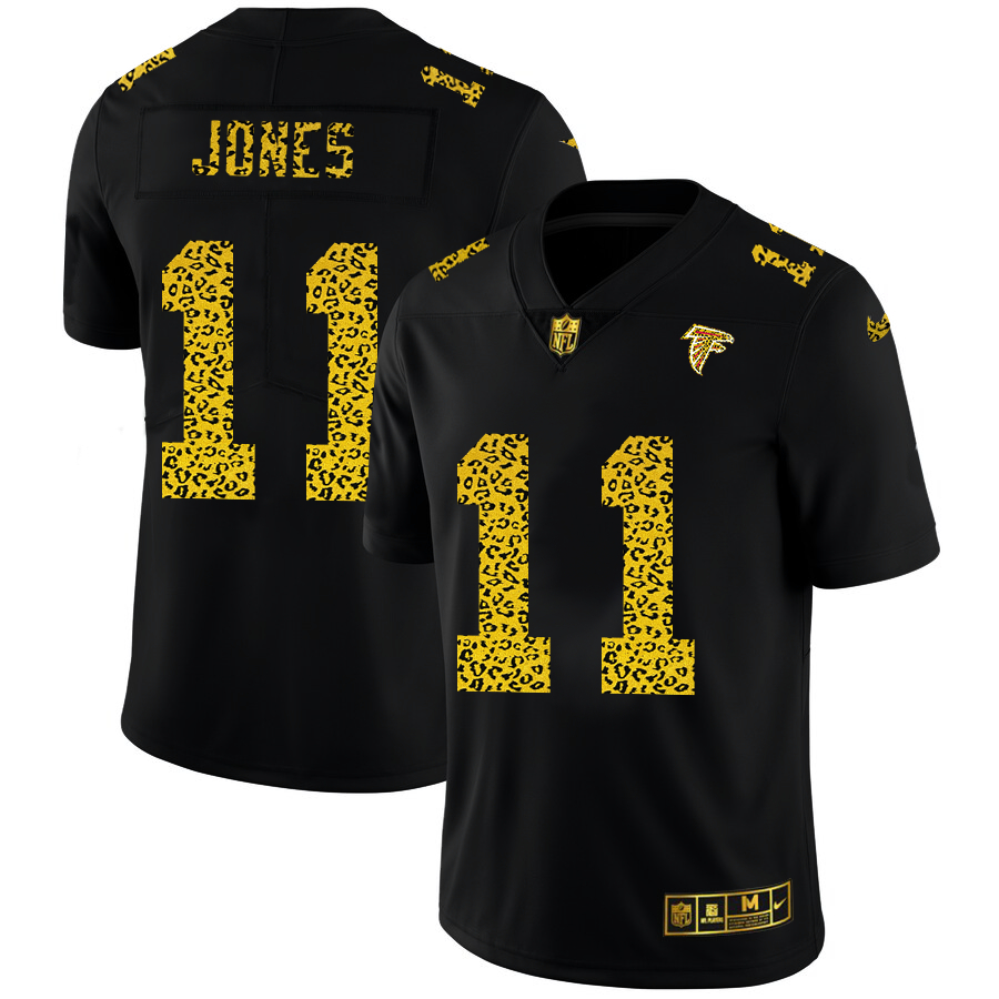 Nike Falcons 11 Julio Jones Black Leopard Vapor Untouchable Limited Jersey