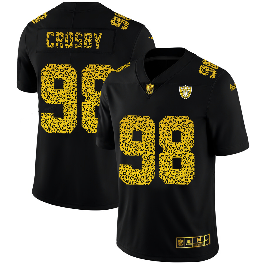 Nike Raiders 98 Maxx Crosby Black Leopard Vapor Untouchable Limited Jersey
