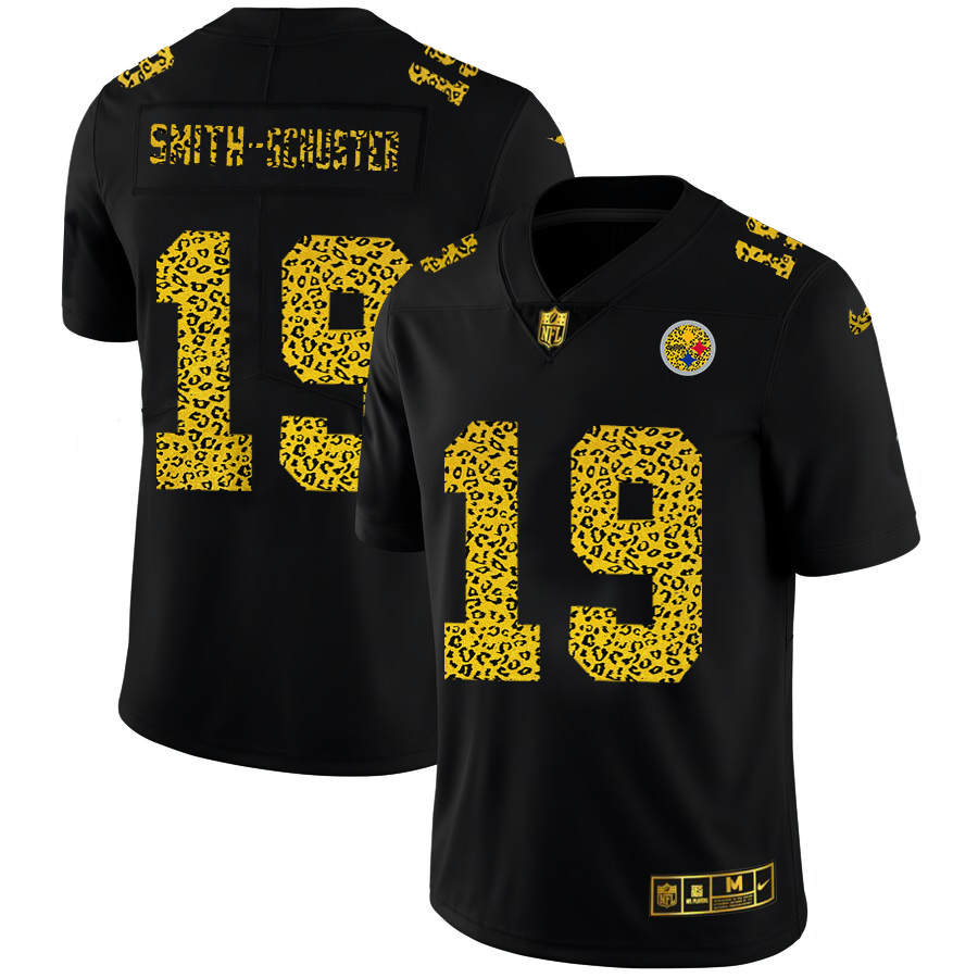 Nike Steelers 19 JuJu Smith Schuster Black Leopard Vapor Untouchable Limited Jersey
