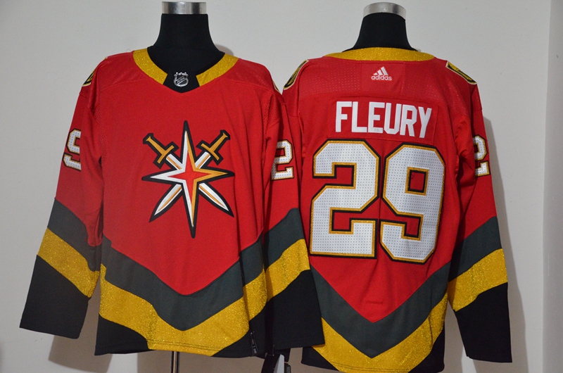 Vegas Golden Knights 29 Marc Andre Fleury Red 2020-21 Reverse Retro Adidas Jersey