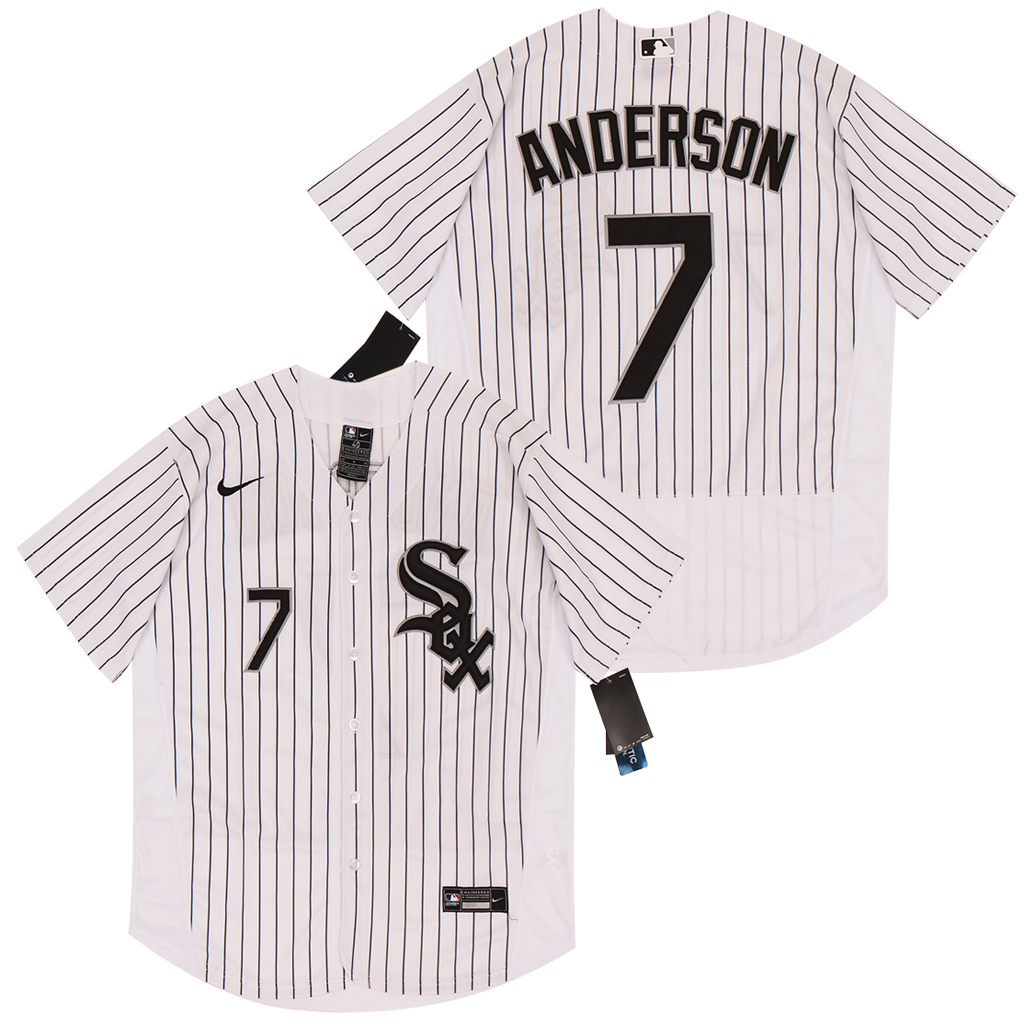White Sox 7 Tim Anderson White 2020 Nike Flexbase Jersey