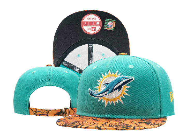 Dolphins Team Logo Black Adjustable Hat SF