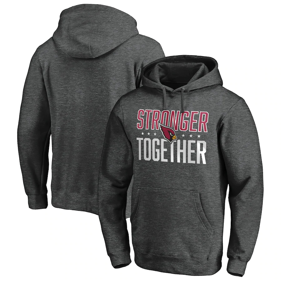 Atlanta Falcons Heather Charcoal Stronger Together Pullover Hoodie