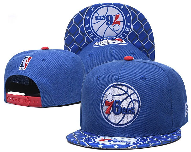 76ers Team Logo Blue Adjustable Hat TX