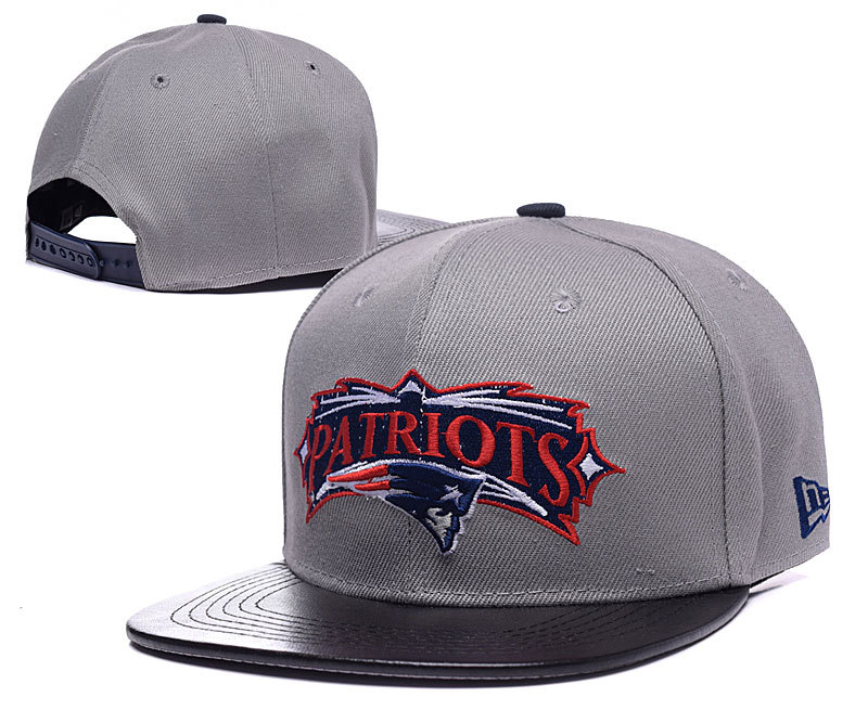 Patriots Team Logo Gray Adjustable Hat LH