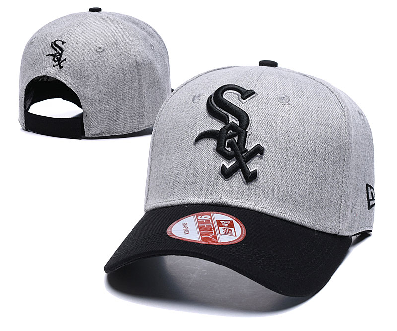 White Sox Team Logo Gray Speak Adjustable Hat TX