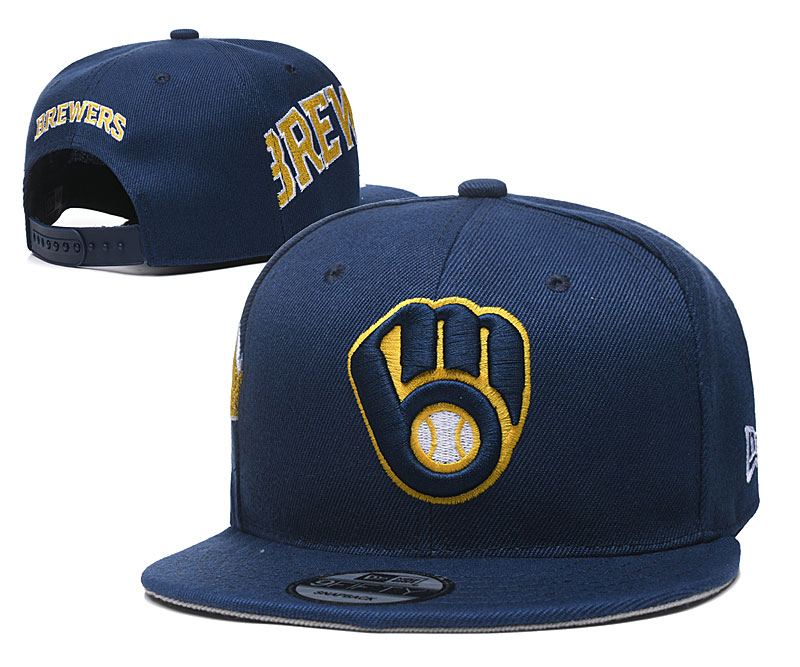 Brewers Team Logo Navy Adjustable Hat YD