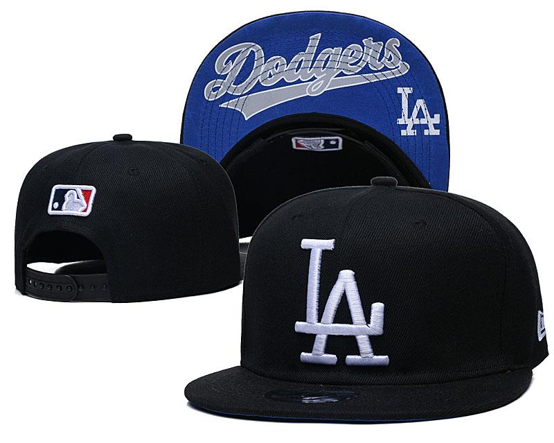 Dodgers Team Logo Black Adjustable Hat GS