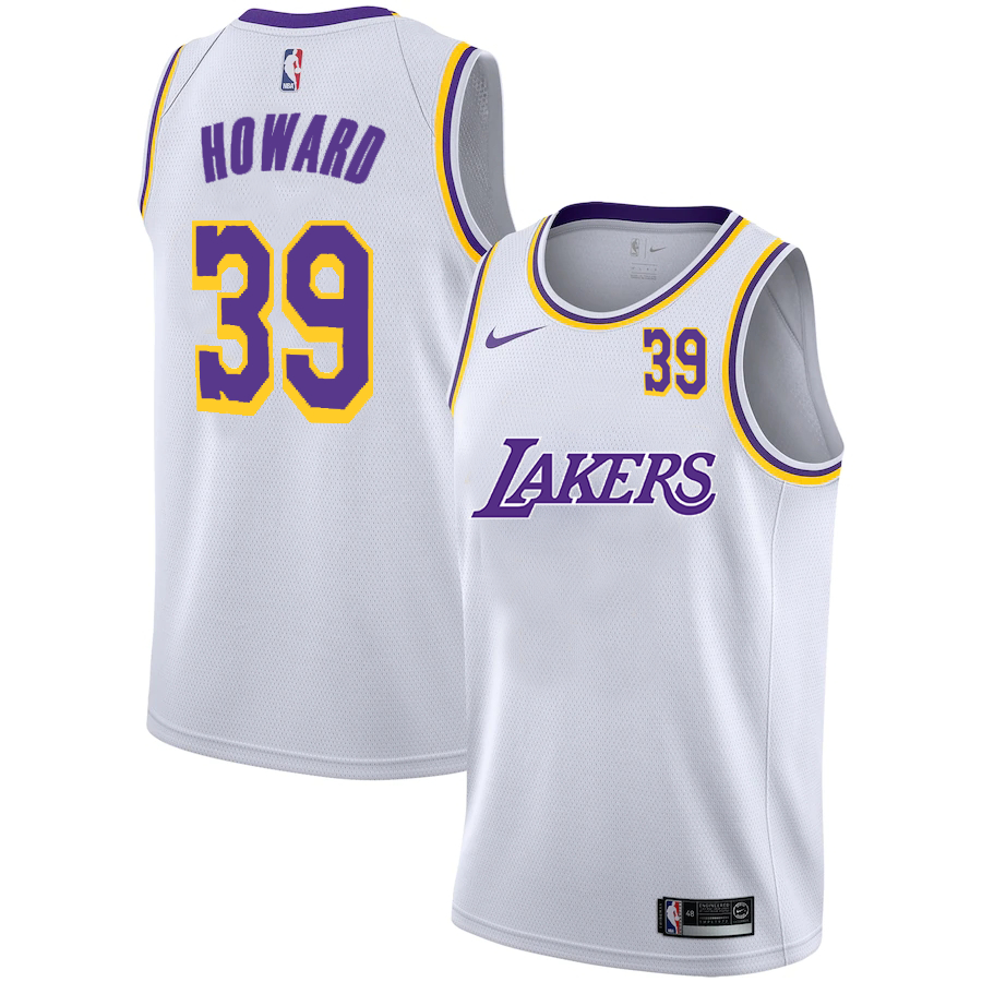 Lakers 39 Dwight Howard White 2020-2021 New City Edition Nike Swingman Jerseys
