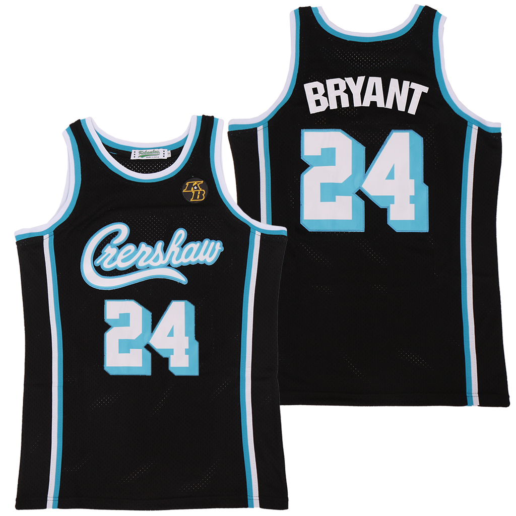 Lakers 24 Kobe Bryant Black KB Patch Swingman Jersey