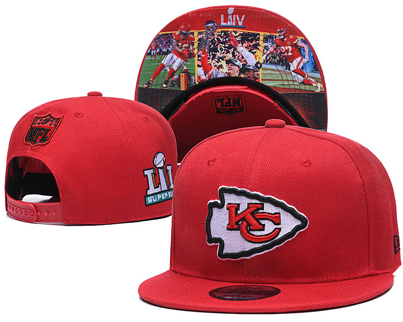 Chiefs Team Logo Red Super Bowl LIIV Adjustable Hat YD