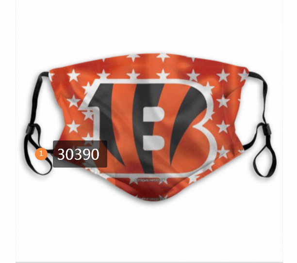 Cincinnati Bengals Team Face Mask Cover with Earloop 30390