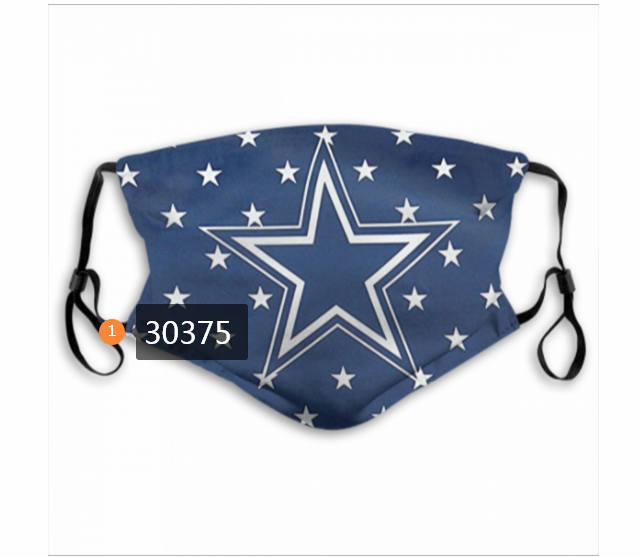 Dallas Cowboys Team Face Mask Cover with Earloop 30375