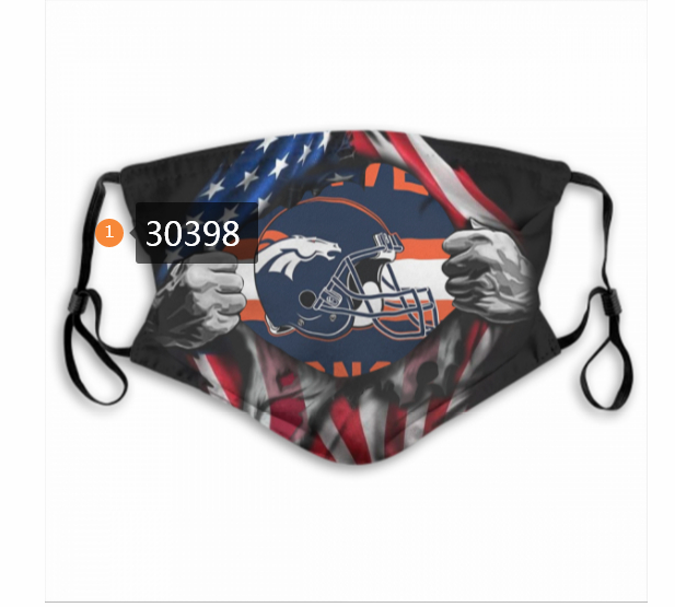Denver Broncos Team Face Mask Cover with Earloop 30398