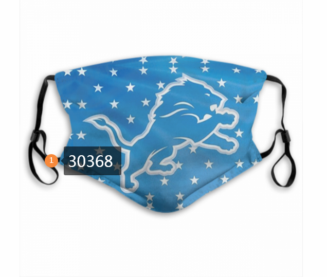Detroit Lions Team Face Mask Cover with Earloop 30368