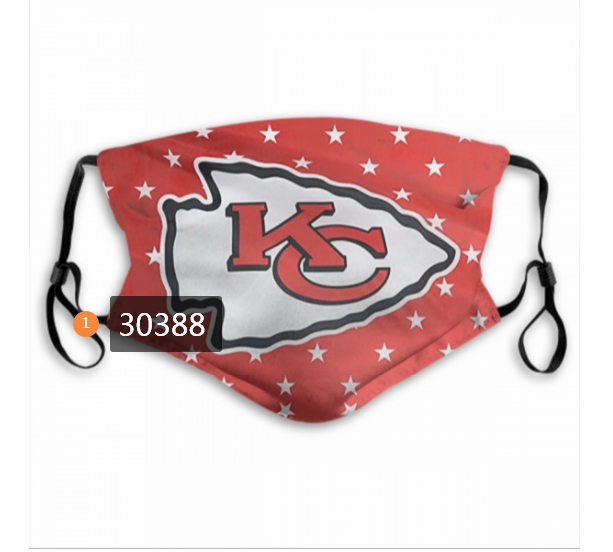 Kansas City Chiefs Team Face Mask Cover with Earloop 30388