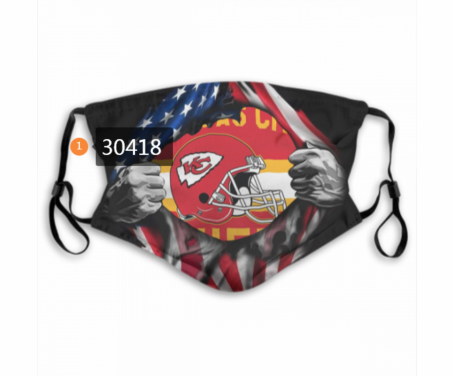 Kansas City Chiefs Team Face Mask Cover with Earloop 30418