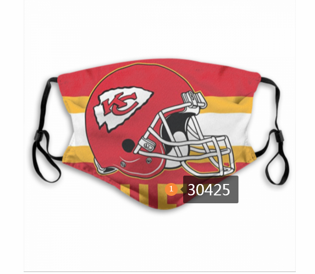 Kansas City Chiefs Team Face Mask Cover with Earloop 30425