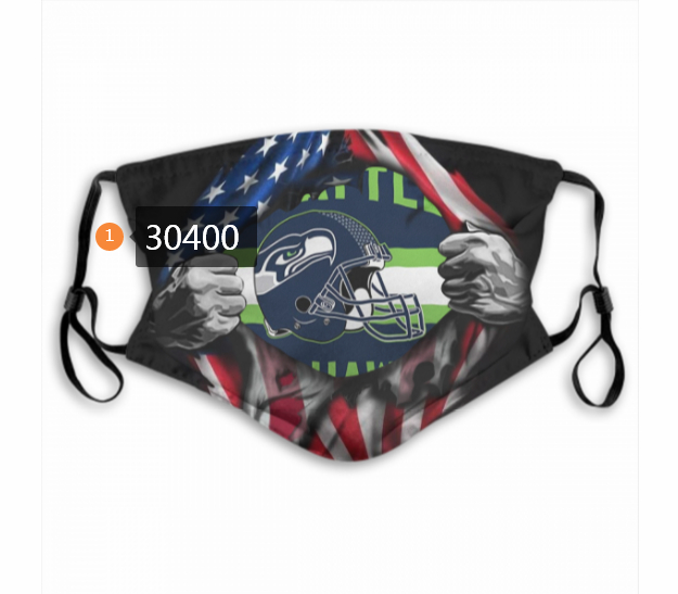 Seattle Seahawks Team Face Mask Cover with Earloop 30400