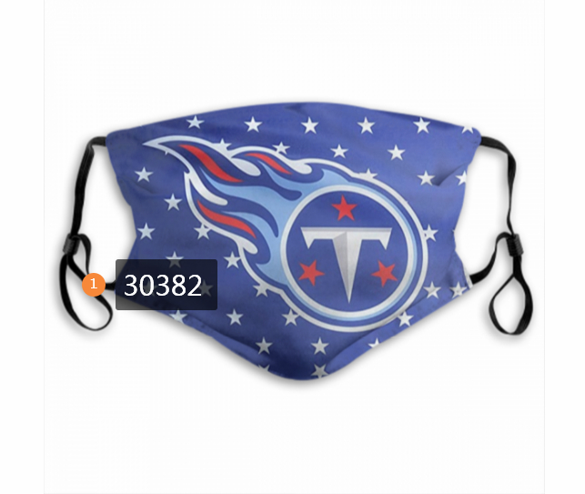 Tennessee Titans Team Face Mask Cover with Earloop 30382