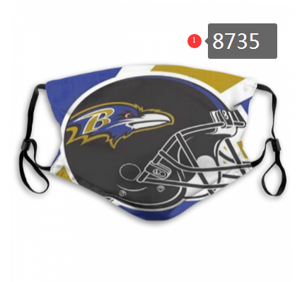 Baltimore Ravens Team Face Mask Cover with Earloop 8735