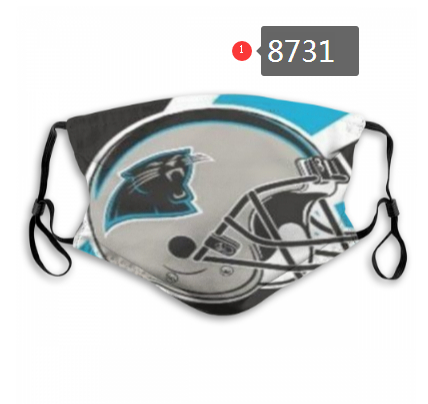 Carolina Panthers Team Face Mask Cover with Earloop 8731