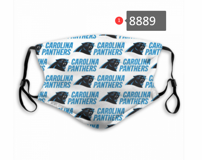 Carolina Panthers Team Face Mask Cover with Earloop 8889