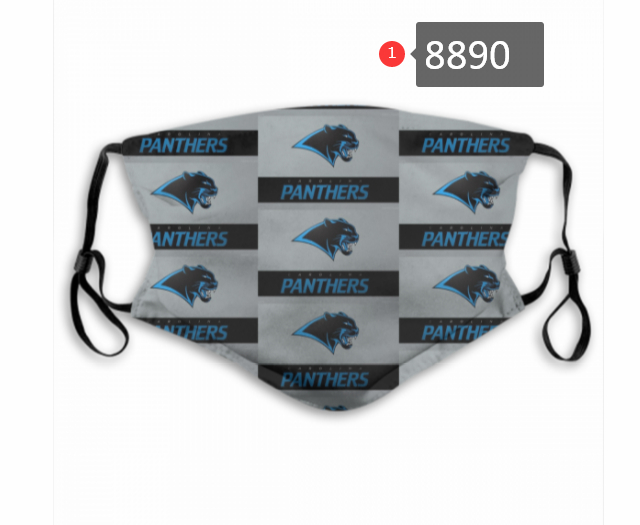 Carolina Panthers Team Face Mask Cover with Earloop 8890