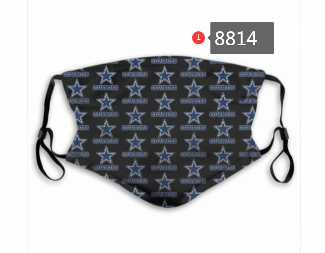 Dallas Cowboys Team Face Mask Cover with Earloop 8814
