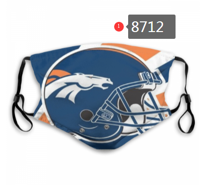 Denver Broncos Team Face Mask Cover with Earloop 8712