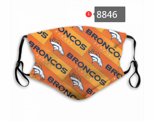 Denver Broncos Team Face Mask Cover with Earloop 8846