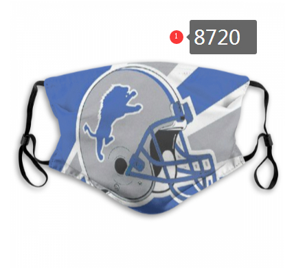 Detroit Lions Team Face Mask Cover with Earloop 8720