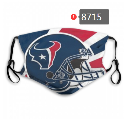 Houston Texans Team Face Mask Cover with Earloop 8715