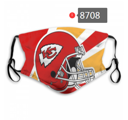 Kansas City Chiefs Team Face Mask Cover with Earloop 8708