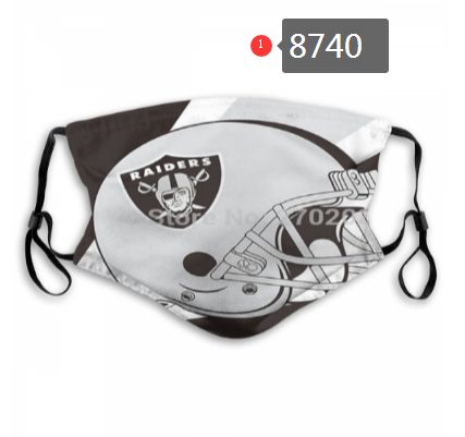 Las Vegas Raiders Team Face Mask Cover with Earloop 8740