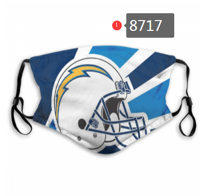 Los Angeles Chargers Team Face Mask Cover with Earloop 8717